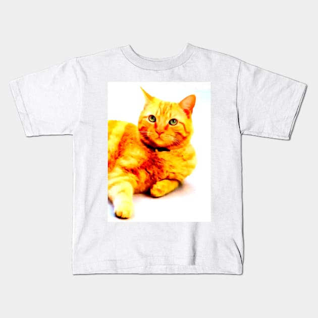 cheeseball the cat Kids T-Shirt by JOHN COVERT ILLUSTRATIONS